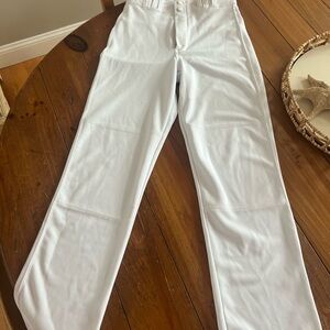 Kids White Baseball pants